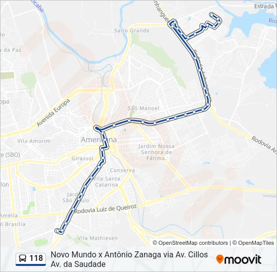 118 Bus Line Map
