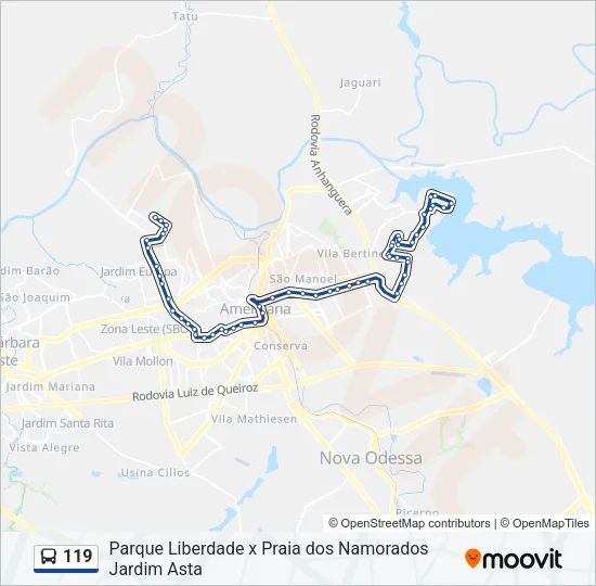 119 Bus Line Map