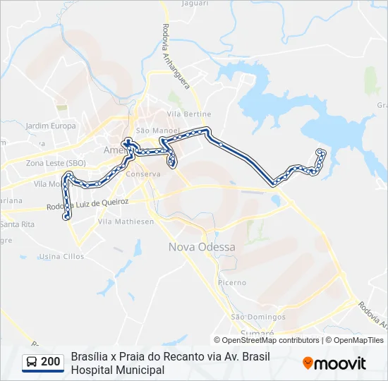 200 Bus Line Map