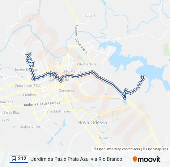 212 Bus Line Map