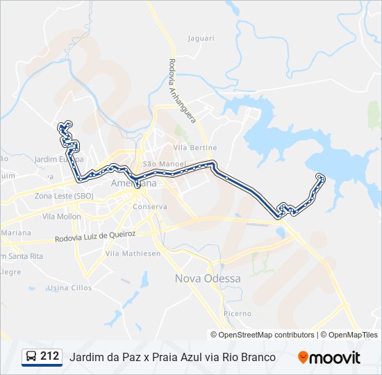 212 bus Line Map