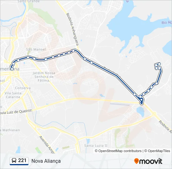 221 Bus Line Map