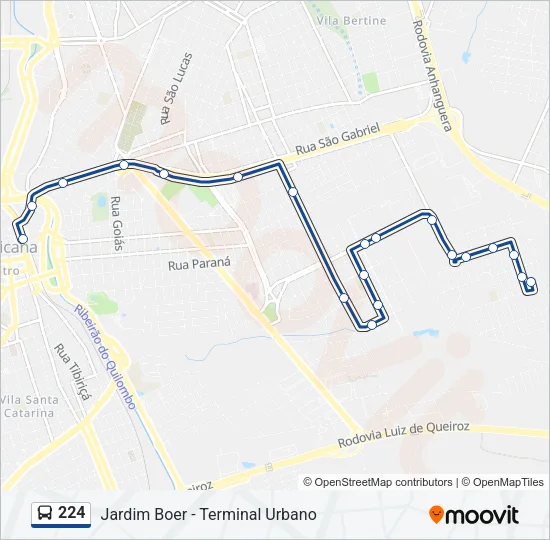 224 Bus Line Map