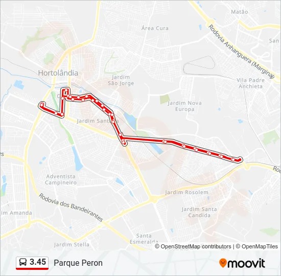 3.45 Bus Line Map
