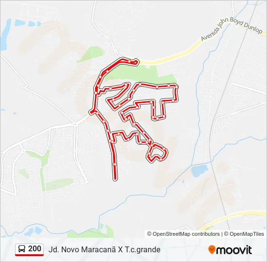200 Bus Line Map