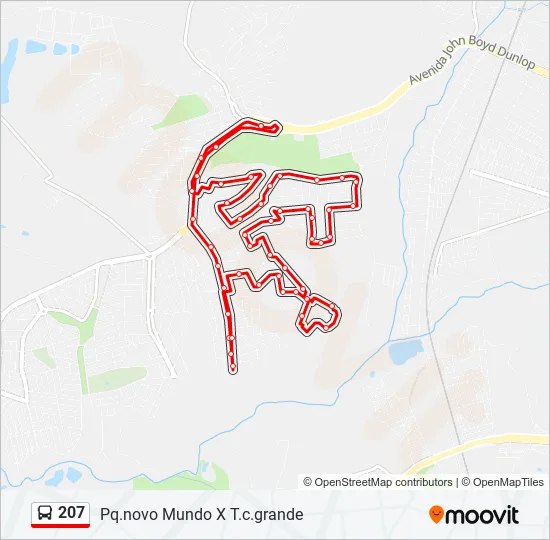 207 Bus Line Map