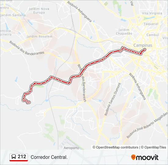 212 Bus Line Map