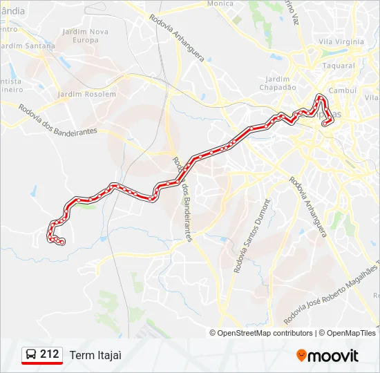 212 Bus Line Map