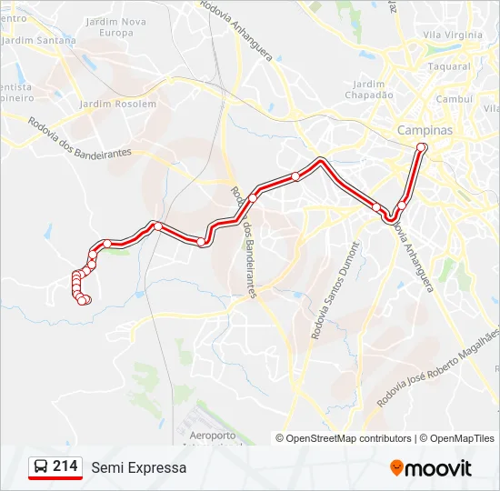 214 Bus Line Map