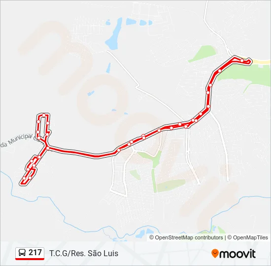 217 Bus Line Map