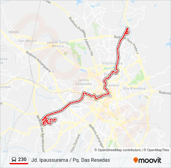 230 Bus Line Map