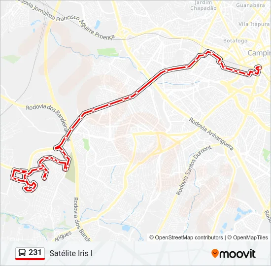 231 Bus Line Map