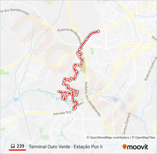 239 Bus Line Map