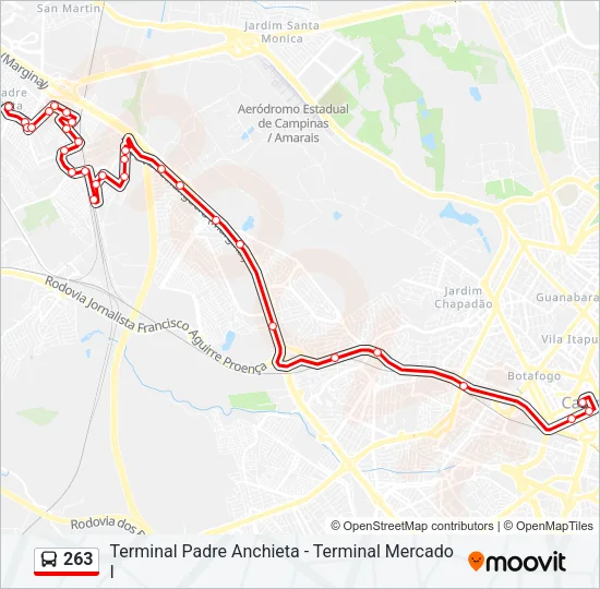 263 Bus Line Map