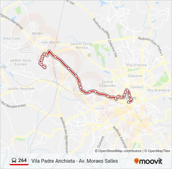 264 Bus Line Map