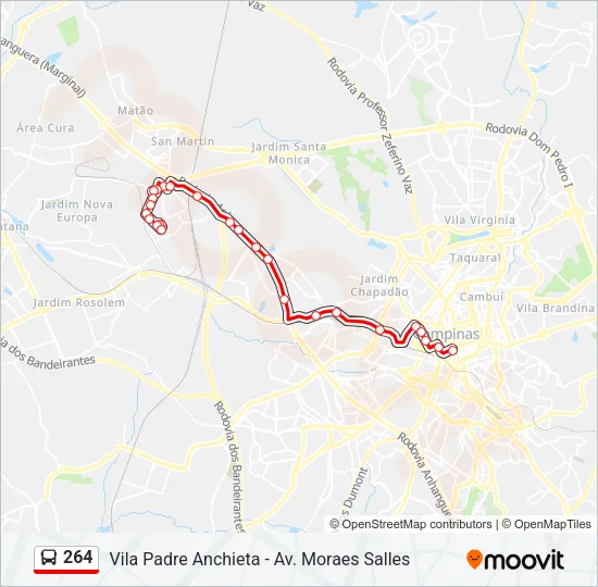 264 Bus Line Map