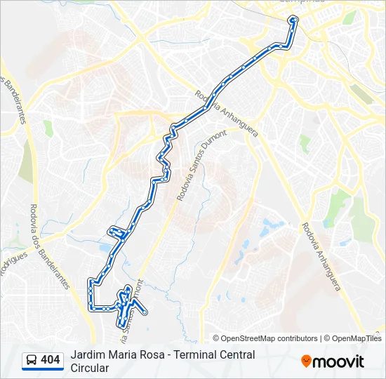 404 Bus Line Map