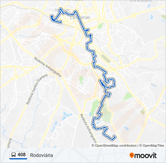 Rota da linha 408a10: horários, paradas e mapas - Cardoso de Almeida  (Atualizado)