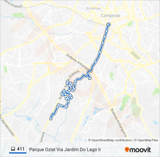 411 Bus Line Map
