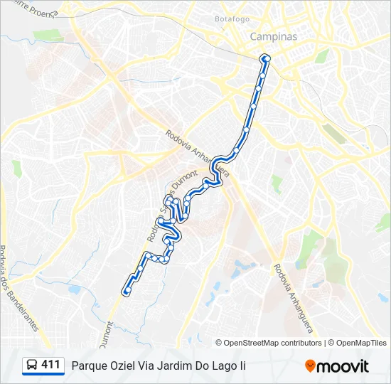 411 Bus Line Map