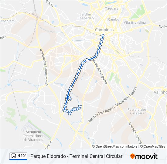 412 bus Line Map