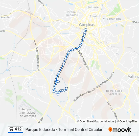 412 Bus Line Map
