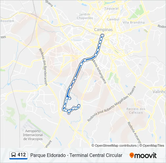 412 Bus Line Map