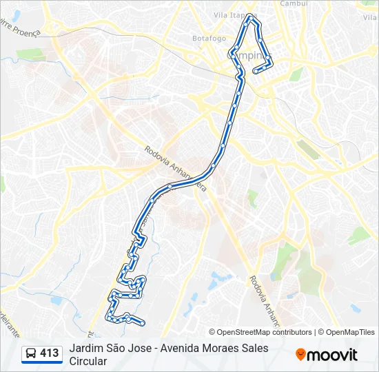 413 Bus Line Map