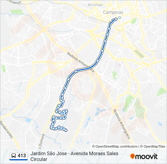 413 Bus Line Map