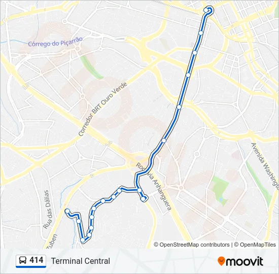 414 Bus Line Map