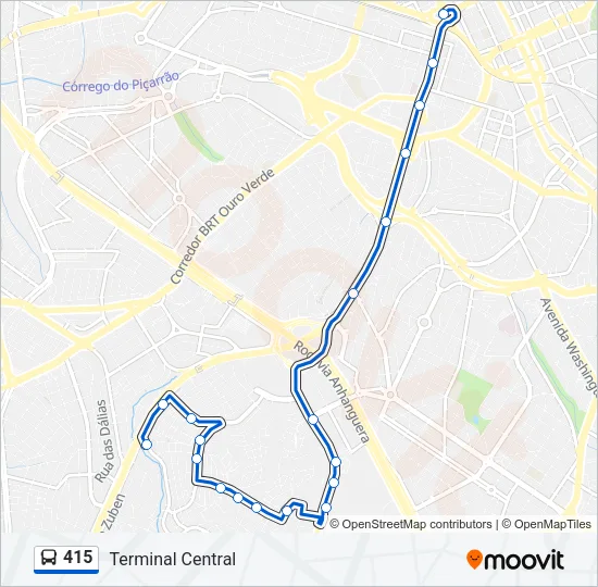 415 Bus Line Map