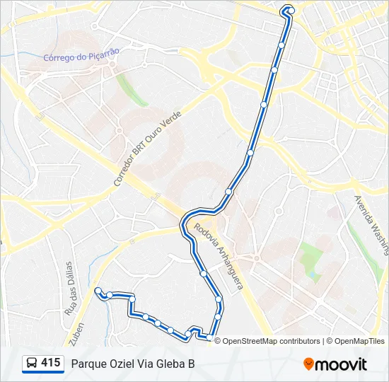 415 Bus Line Map