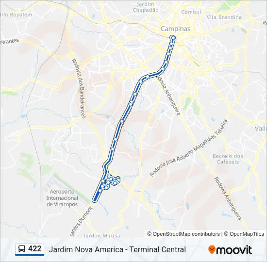 422 Bus Line Map