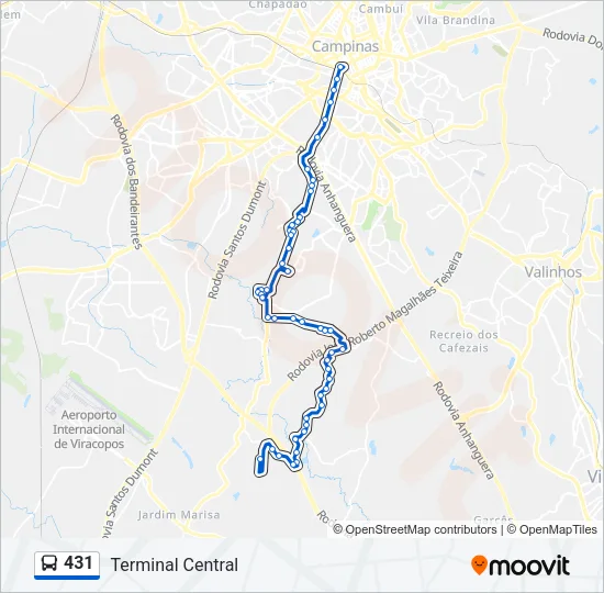 431 Bus Line Map