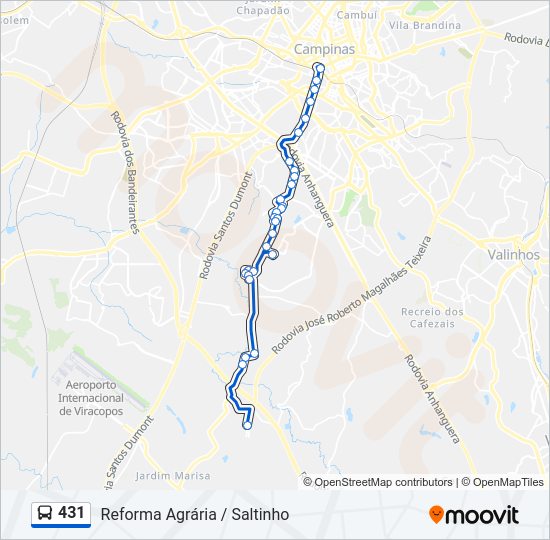 431 bus Line Map