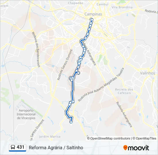 431 Bus Line Map
