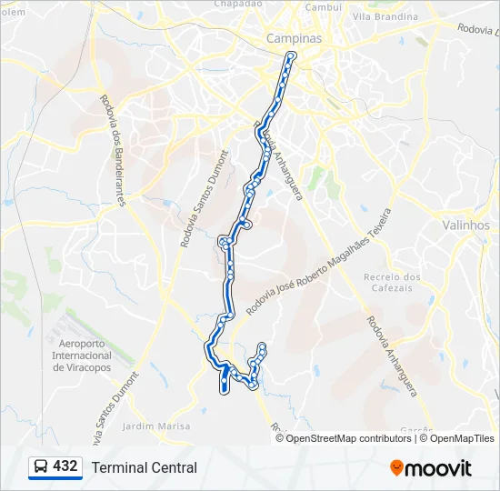 432 Bus Line Map