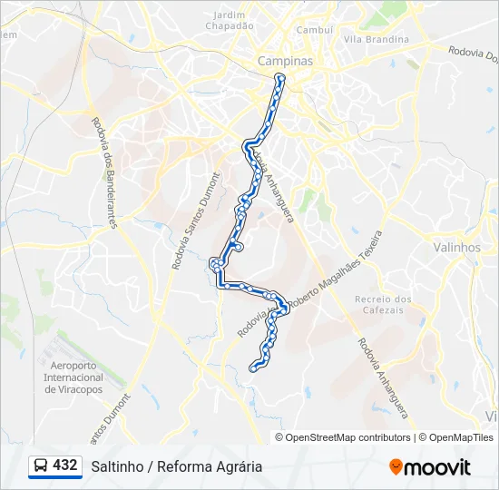 432 Bus Line Map