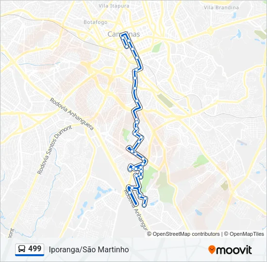 499 Bus Line Map