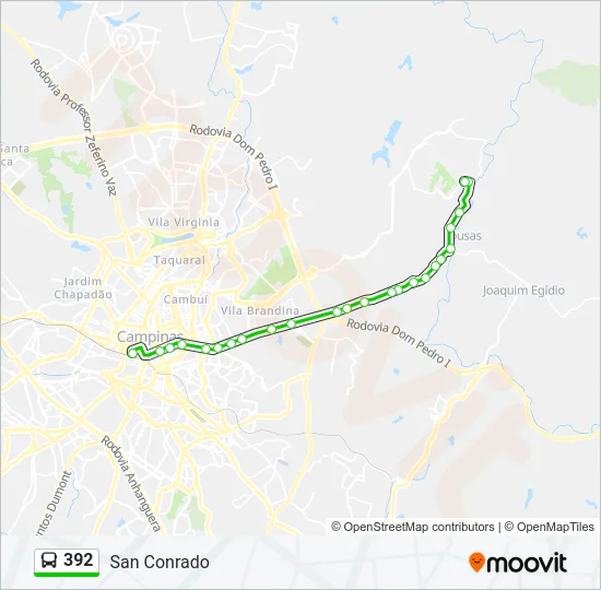 392 Bus Line Map