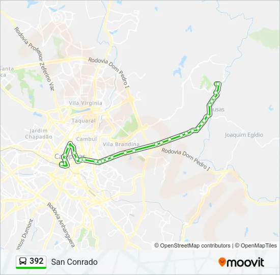 392 Bus Line Map