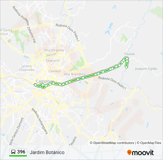 396 Bus Line Map