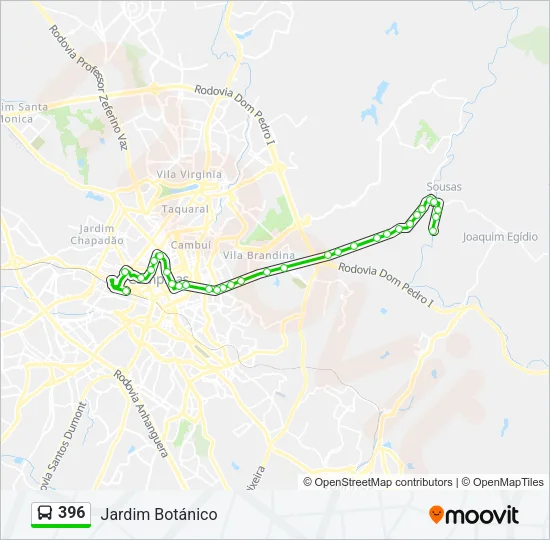 396 Bus Line Map