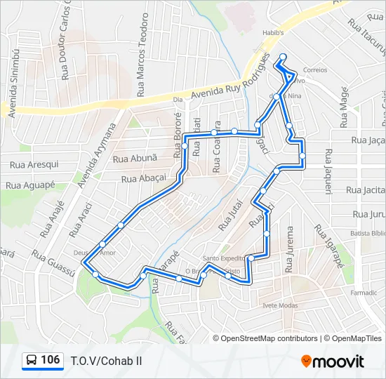 106 Bus Line Map