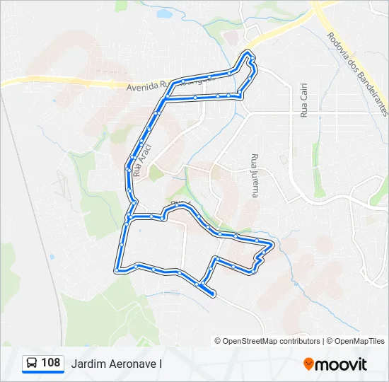 108 Bus Line Map