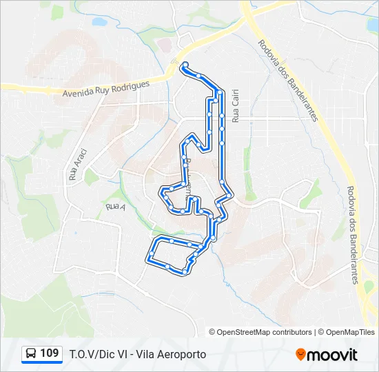 109 Bus Line Map