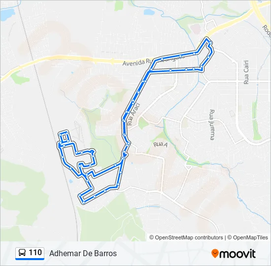 110 Bus Line Map