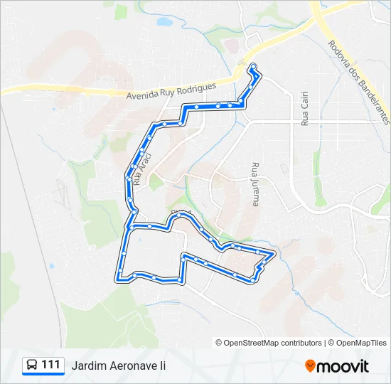 111 Bus Line Map