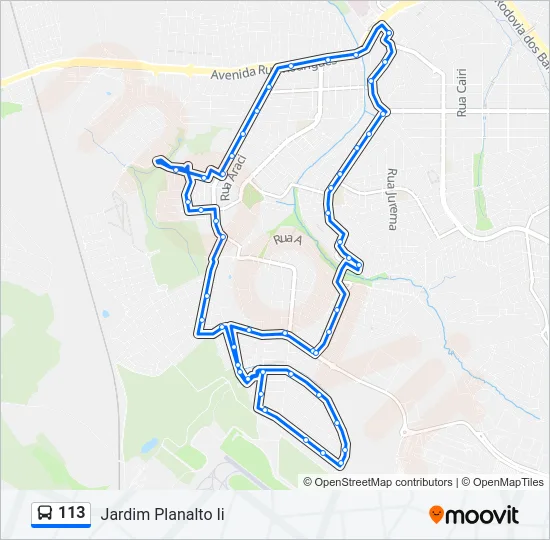 113 Bus Line Map