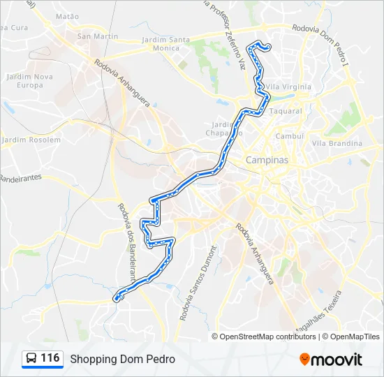 116 Bus Line Map